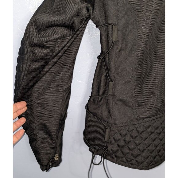 Scorpion Exo Women Blk Motorcycle Jacket Large Quilted Zippered Cuffs liner - Picture 12 of 16